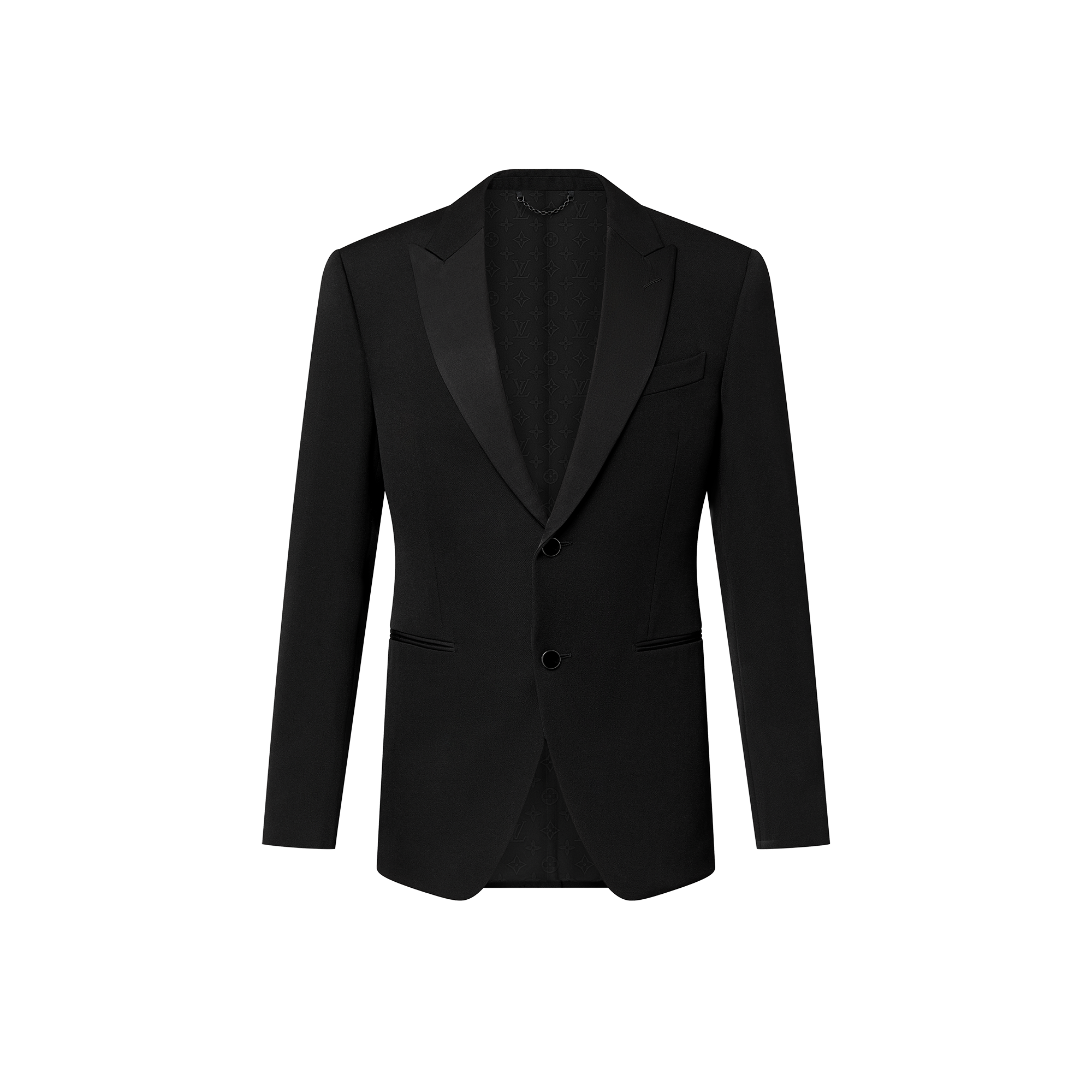 Single Breasted Wool Tuxedo Cut Away Jacket